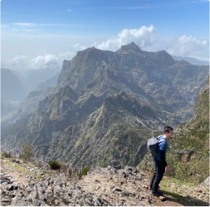 Backpacking adventure in the beautiful mountains of Madeira
